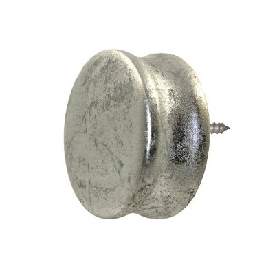 Menagerie Stylized End Cap  Antique Silver